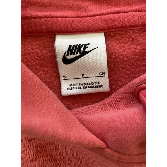 Nike Hoodie Womens S Pink Pullover Sweatshirt Swoosh Logo Kangaroo Pocket - Picture 9 of 13